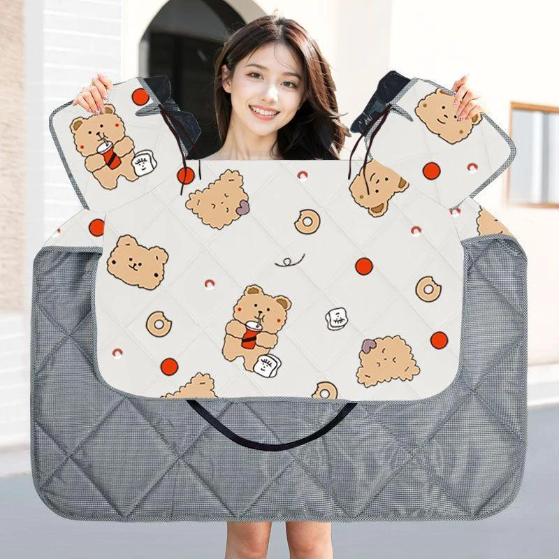 中厚款电动车小电瓶车挡风被四季通用双面遮阳防水防风挡风罩秋冬