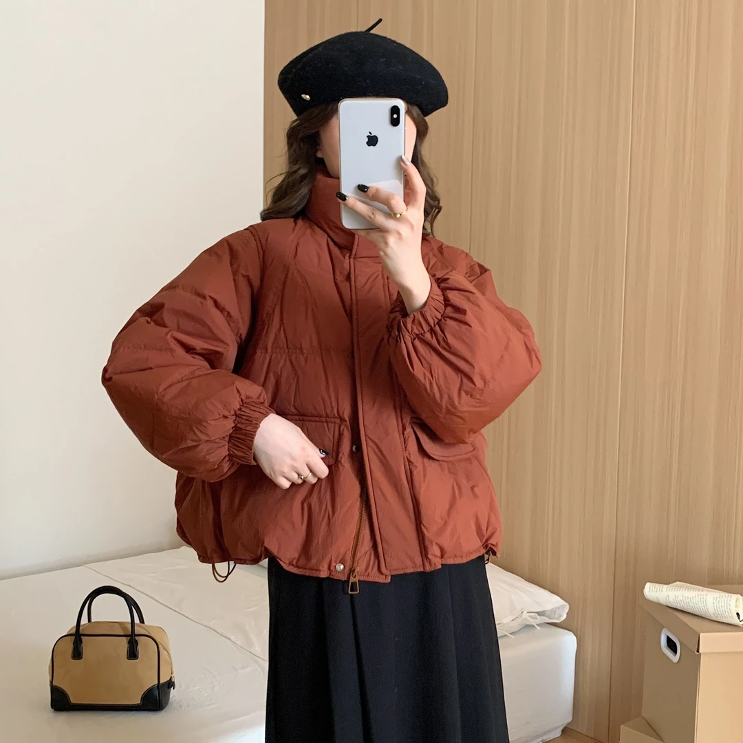 新国标短款33955网红时尚韩版冬季中羽绒服女士休闲保暖百搭女款