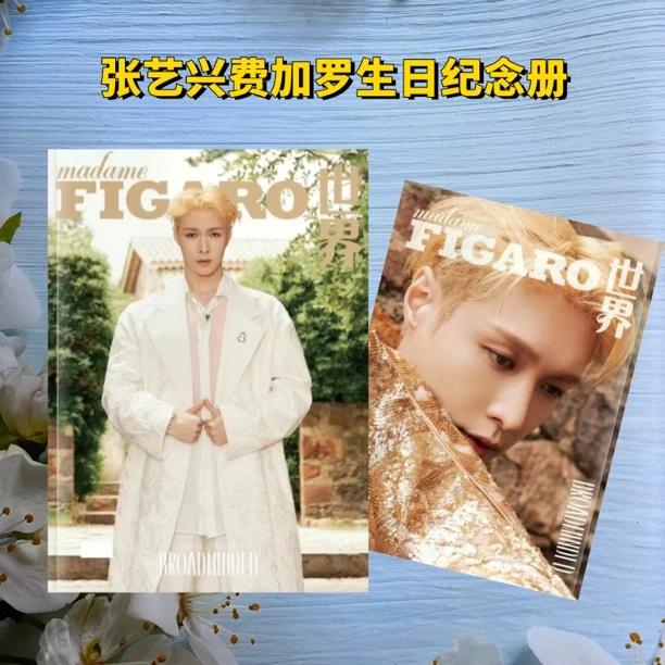 张艺兴费加罗杂志写真张艺兴银十月生日刊12寸高清印刷