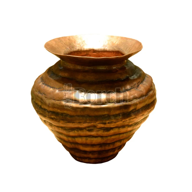 BORCH/博瑞奇鼎纹无把手花瓶观赏物品铜花瓶桌面装饰摆件（04746）