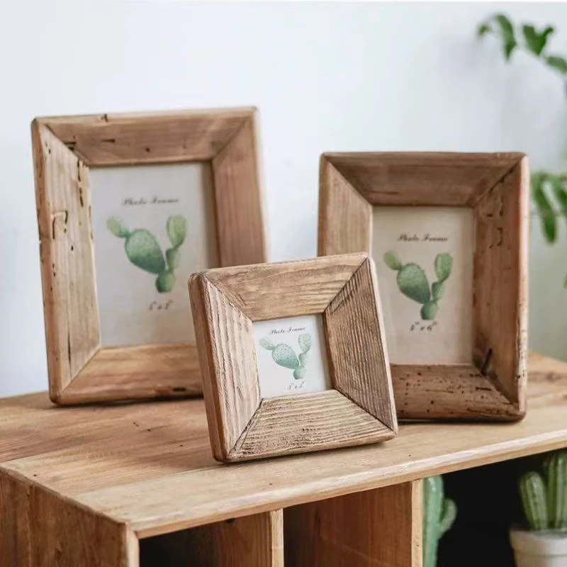 博瑞奇老木相框侘寂风装饰摆件 (05860)