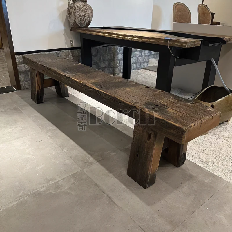 BORCH/博瑞奇复古船木长凳餐凳实木长条凳（07546）