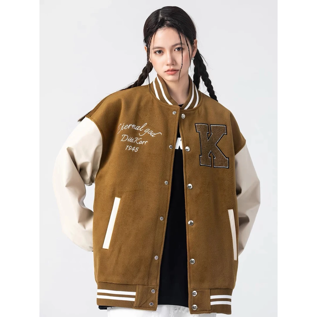 484 休闲宽松刺绣棒球服外套美式复古潮牌夹克（AAS25）