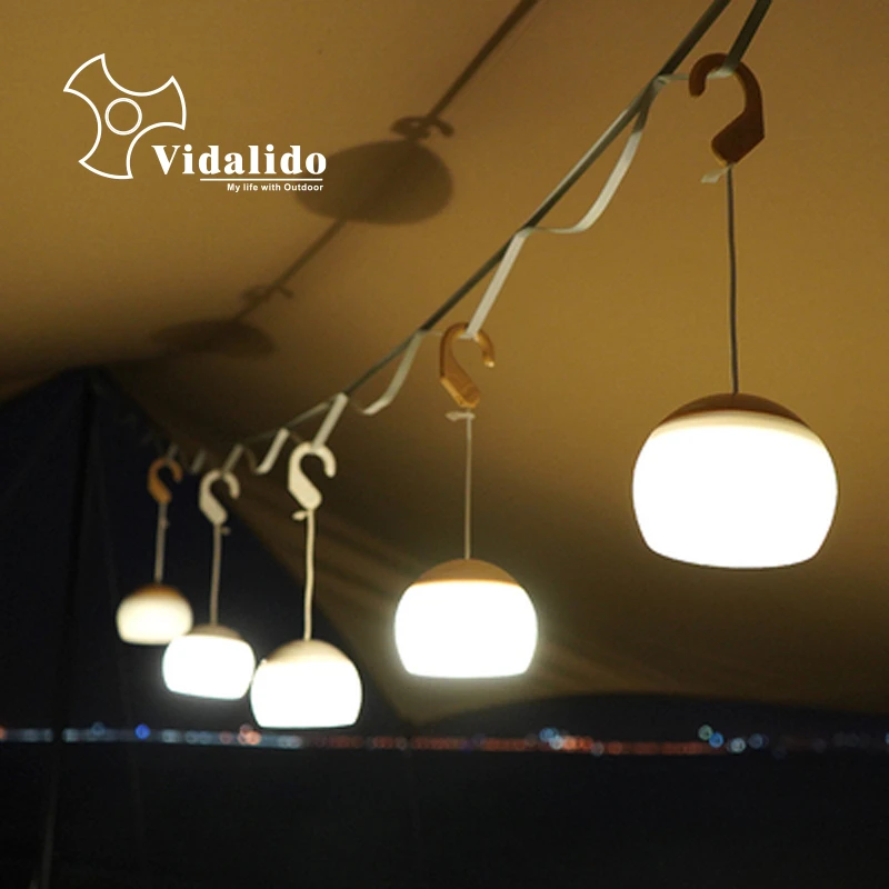 Vidalido户外露营充电式usb锂电池灯笼花帐篷灯LED照明灯营地灯
