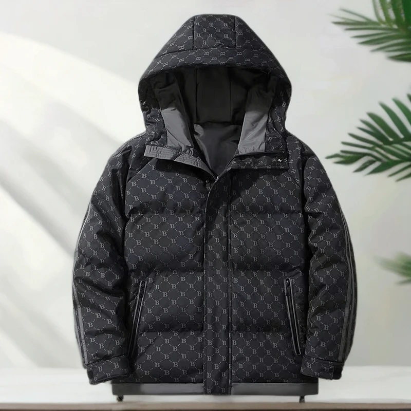 【LIDIR】 防风秋冬款男士棉衣休闲运动保暖棉袄外套男连帽棉服1027