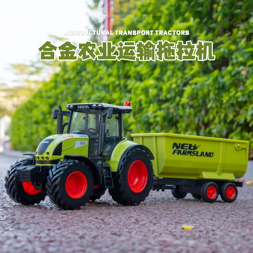 仿真合金农用拖拉机伐木运输车车模型儿童翻斗车合金车玩具3-6岁