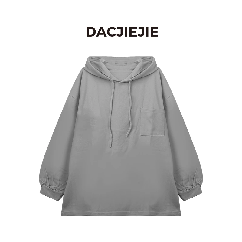 DACJIEJIE【纯色连帽打底】显瘦宽松简约百搭纯色连帽卫衣穿到180斤