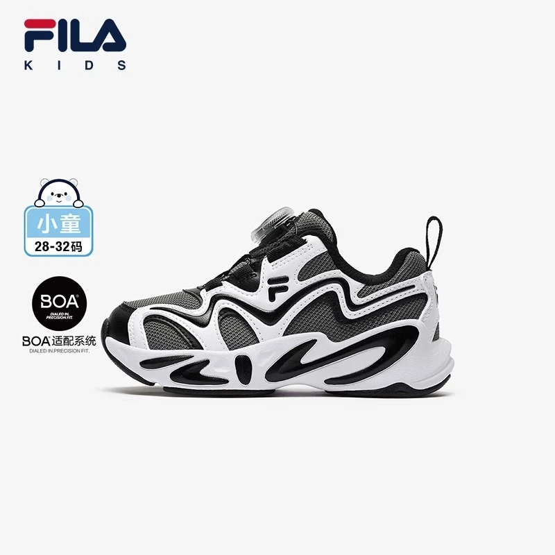 FILAKIDS斐乐儿童【ND7】秋冬新小童复古跑鞋时尚童鞋K14B441102