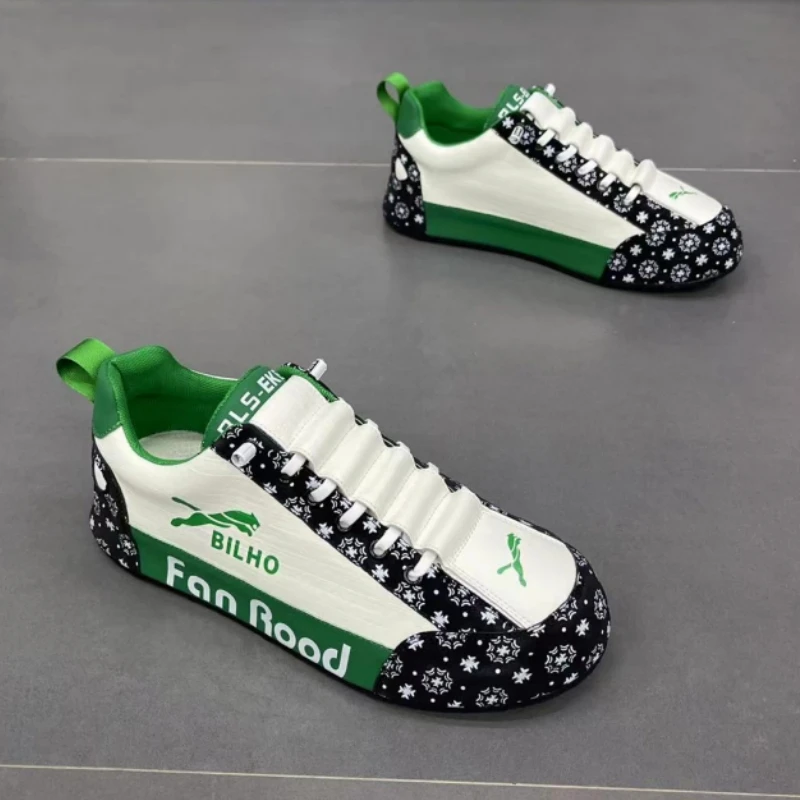 男鞋2025秋季新款低帮百搭运动透气潮流男款鞋子一脚蹬个性潮鞋男