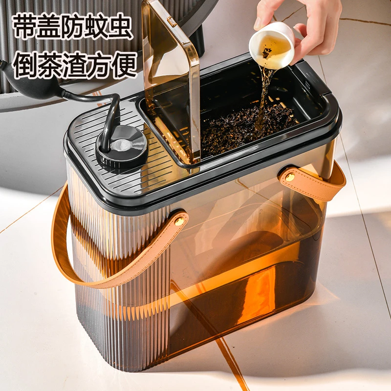 茶水桶家用茶渣过滤废水桶茶道茶具配件排水管茶叶茶水分离垃圾桶
