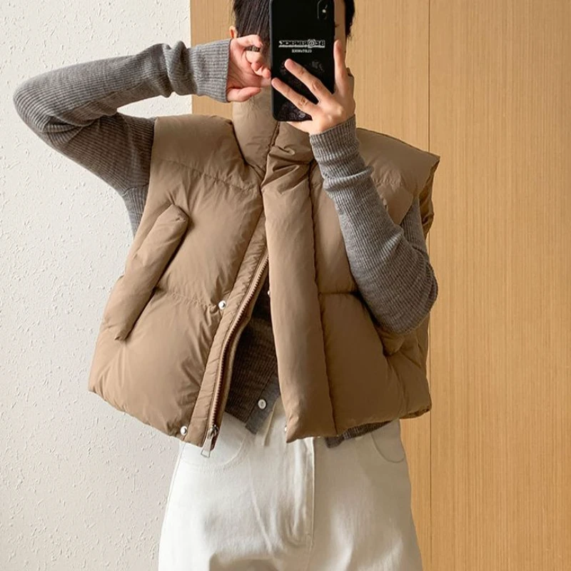 春秋棉马甲女新款2024年韩版洋气外穿背心立领棉坎肩外套日常百搭