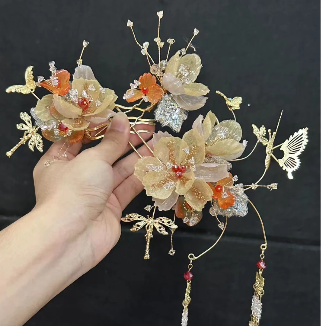 非金属婚庆饰品 减龄新中式新娘饰品爆款206