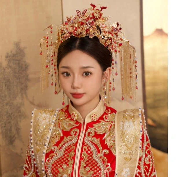 合金婚庆饰品 新娘古风秀禾爆款9