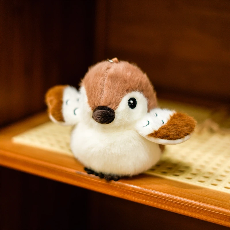 fasong优品小鸟挂件毛绒玩具公仔小麻雀包包挂饰钥匙扣布娃娃玩偶