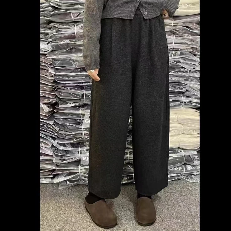 (小纪服饰专属)--冬季直筒裤羊毛奶奶裤