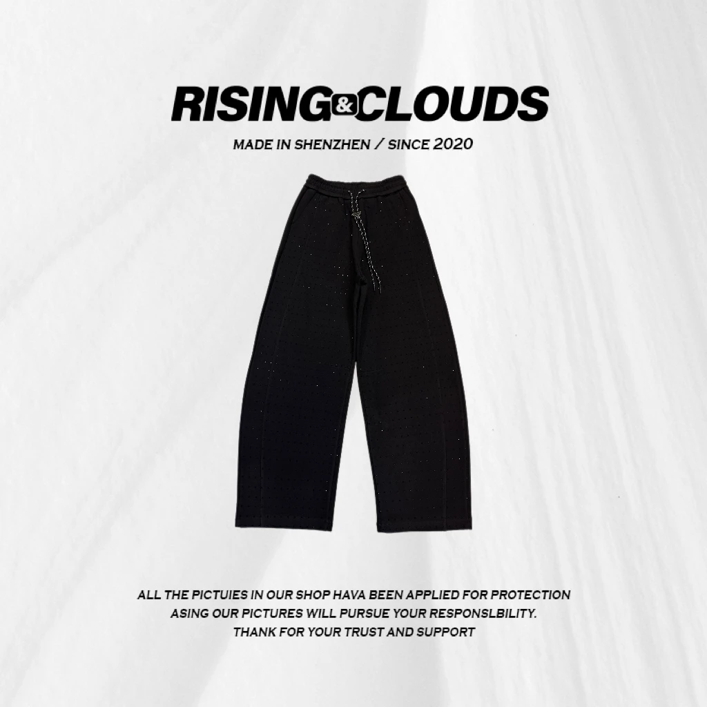 RISING&CLOUDS【弯刀神裤】深圳南油冬季“加绒满钻香蕉裤”110240