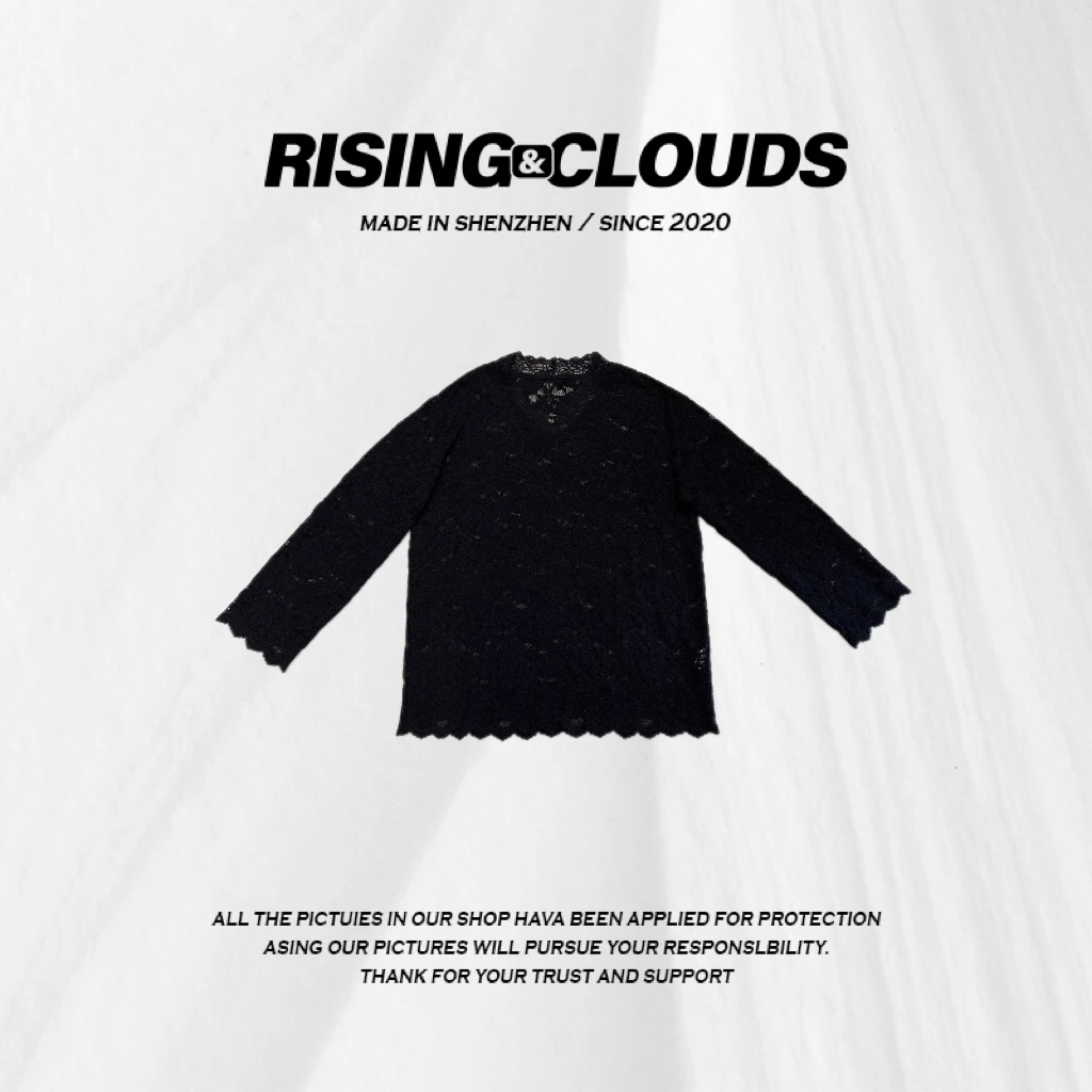RISING&CLOUDS【小云姐】深圳南油秋冬”百搭蕾丝长袖T恤”110040
