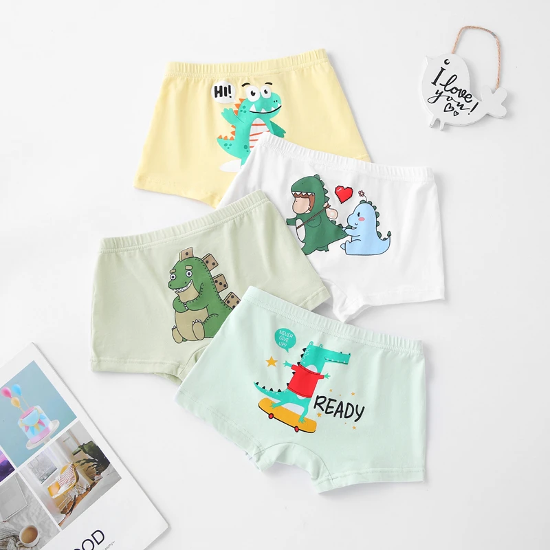 儿童高品质男童女童棉质平角内裤随机三条装