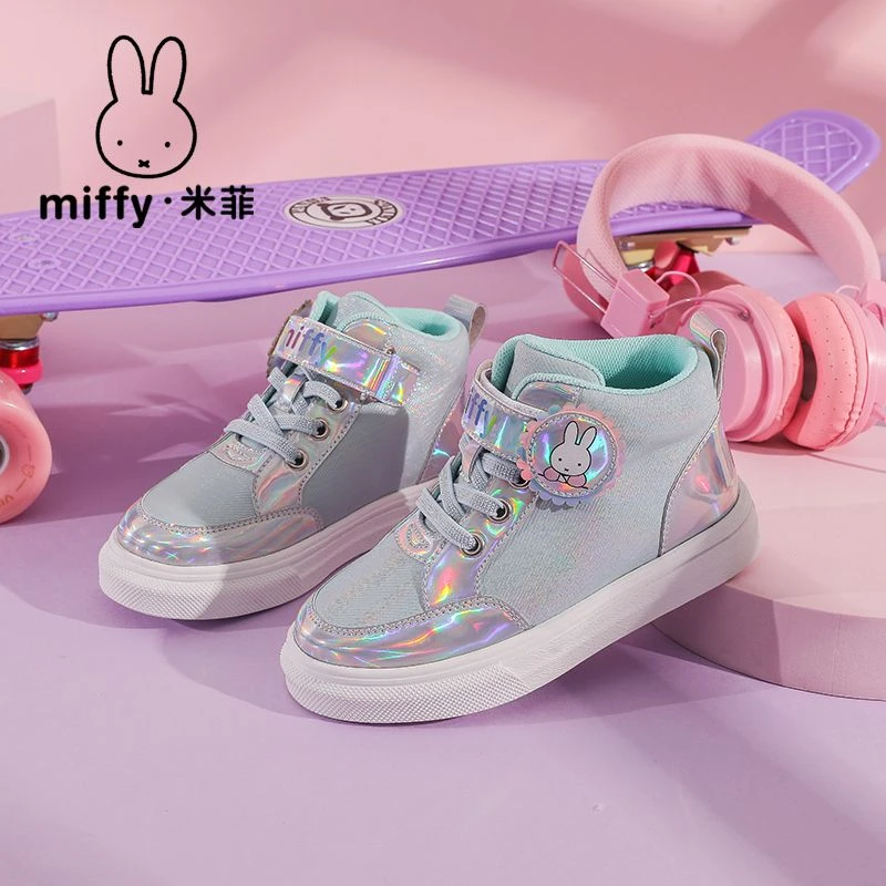 MIFFY/米菲2024秋季新款高帮中大童运动休闲软底儿童运动鞋223128