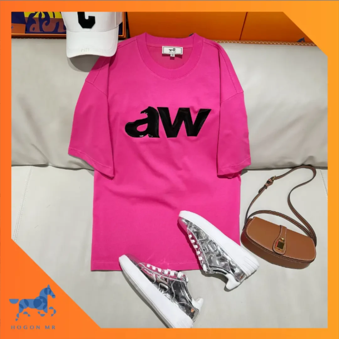 HOGON MR｜【新款】2025火龙果轻奢字母T恤情侣短袖立体圆领时尚