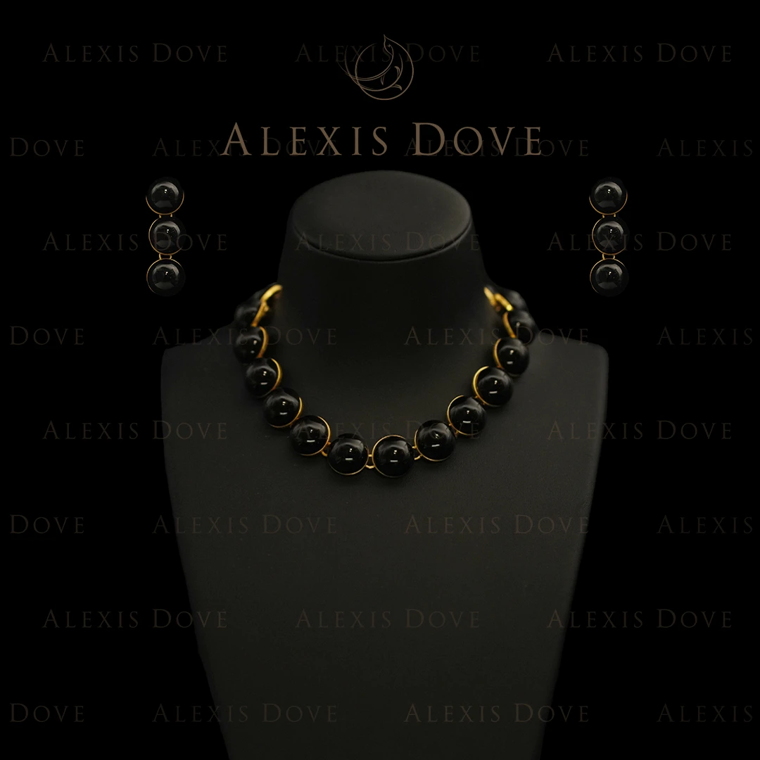 合金耳饰 简约气质个性圆形连连套装Y