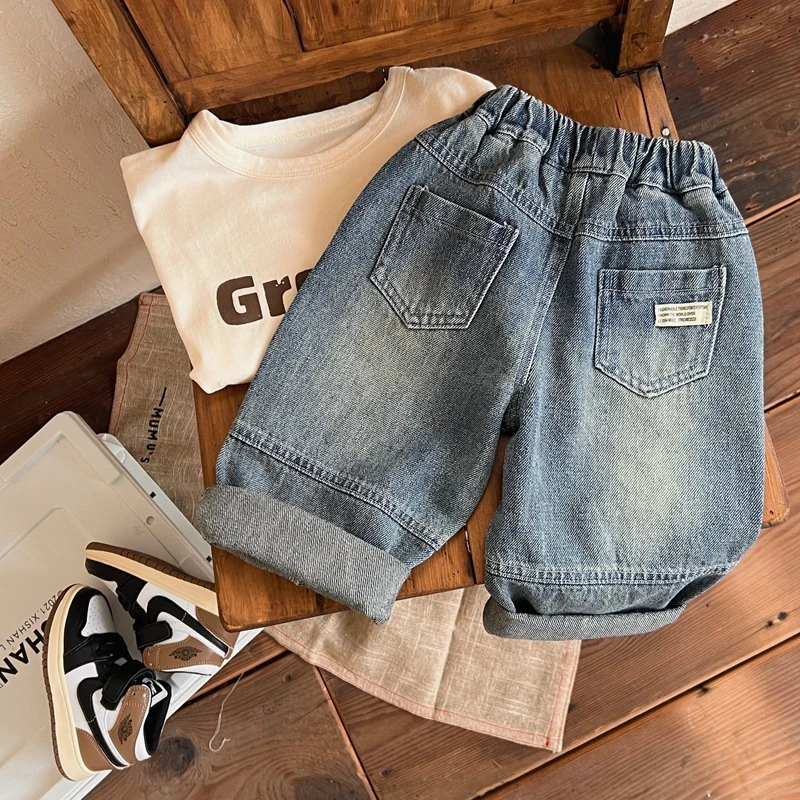 男童牛仔裤2024儿童新款宽松中小童牛仔长裤宝宝百搭洋气韩版裤子