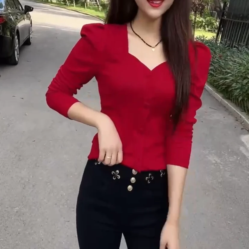 0088款女秋季新款洋气显瘦时尚打底衫
