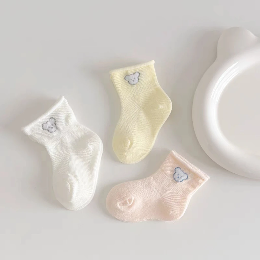 胎袜0-2岁婴幼儿婴儿防蚊袜白色小短袜超薄初生必备用品袜