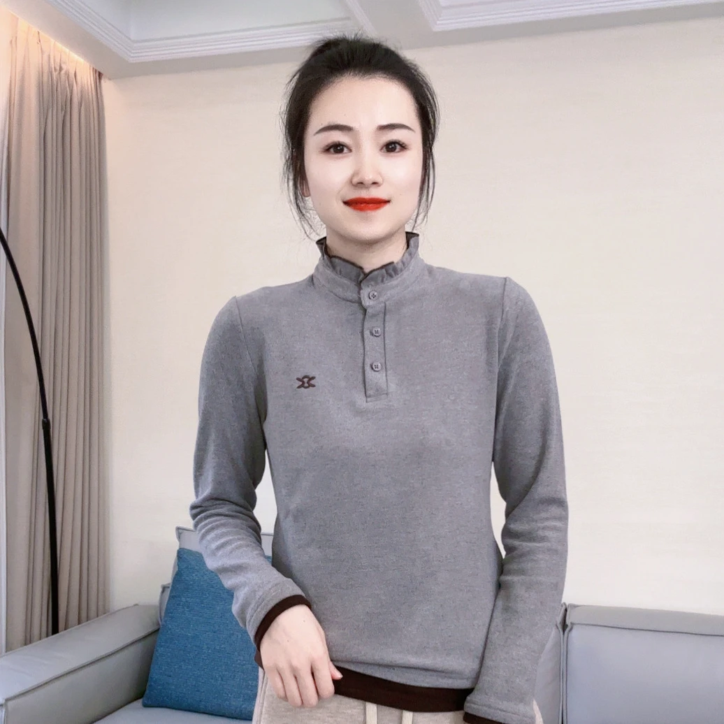 冬季奥绒花边领带标卫衣