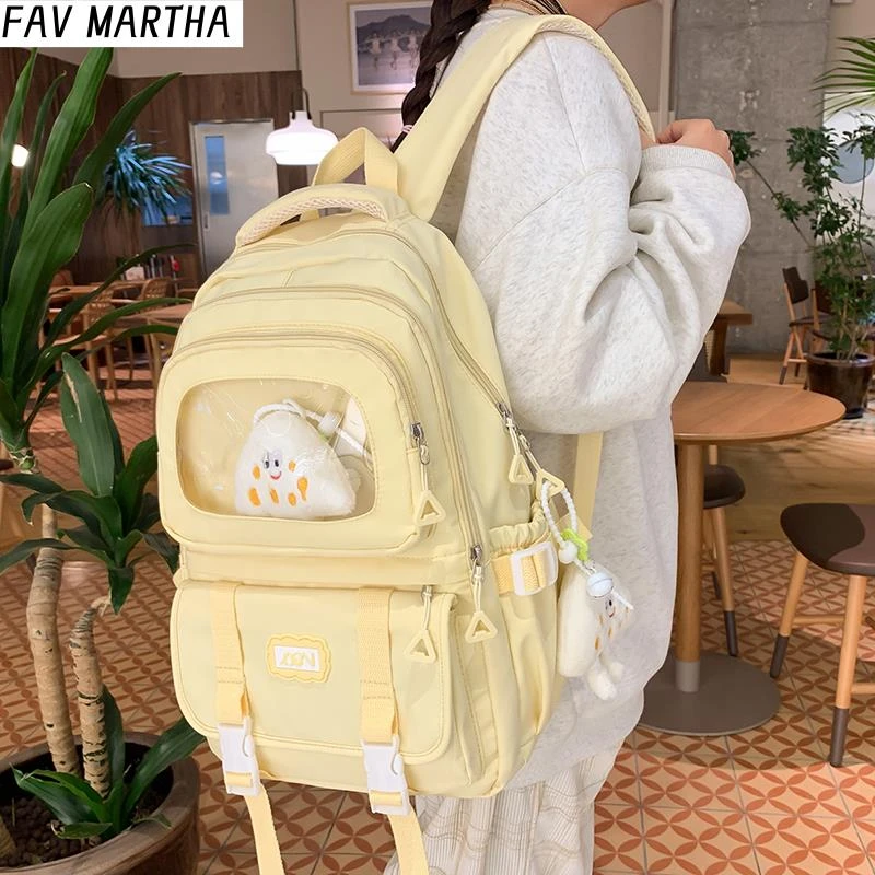 书包女新款大容量小学生背包高颜值初中高中女生大学生痛包双肩包