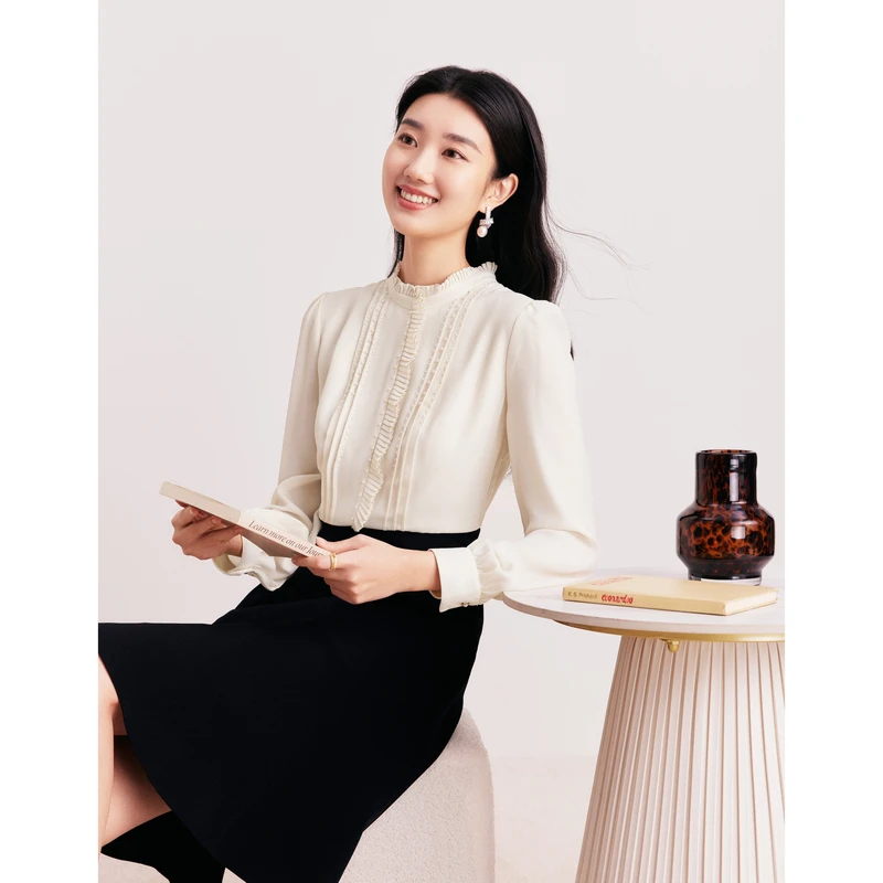 【晨粉专享价】珂莱蒂尔24秋温柔知性百搭气质显瘦连衣裙KF09433E1