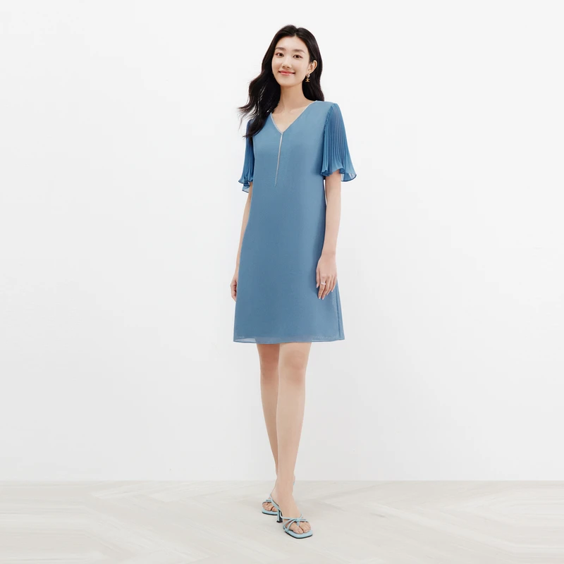 珂莱蒂尔夏季新款时尚休闲简约宽松连衣裙连衣裙KF08890N4