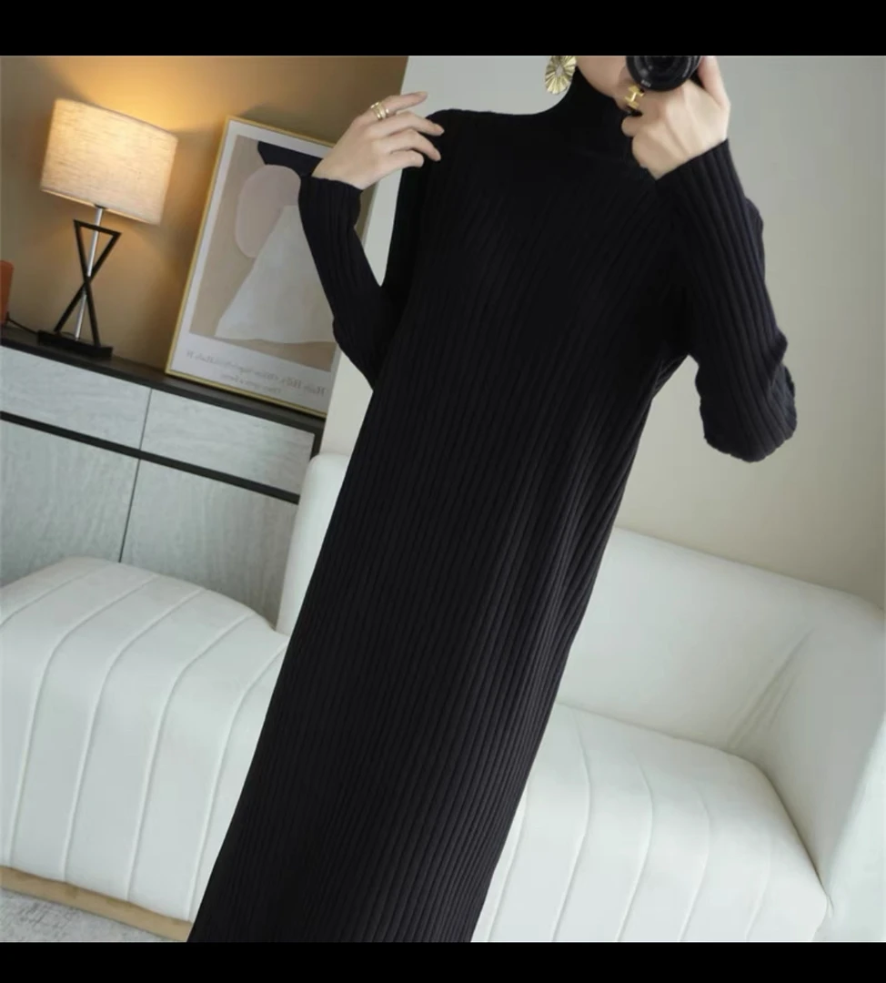 长款套头毛衣连衣裙D81-100