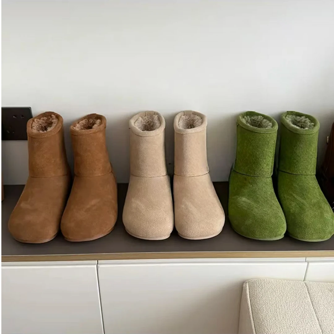 【Chonny阿瞳木增高4.5CM】新款面包雪地靴2024年女款冬季厚底加厚