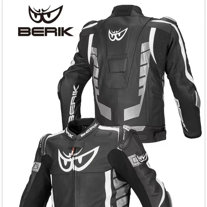 BERIK大眼四季摩托车骑行服防摔皮衣保暖皮夹克衣服皮裤