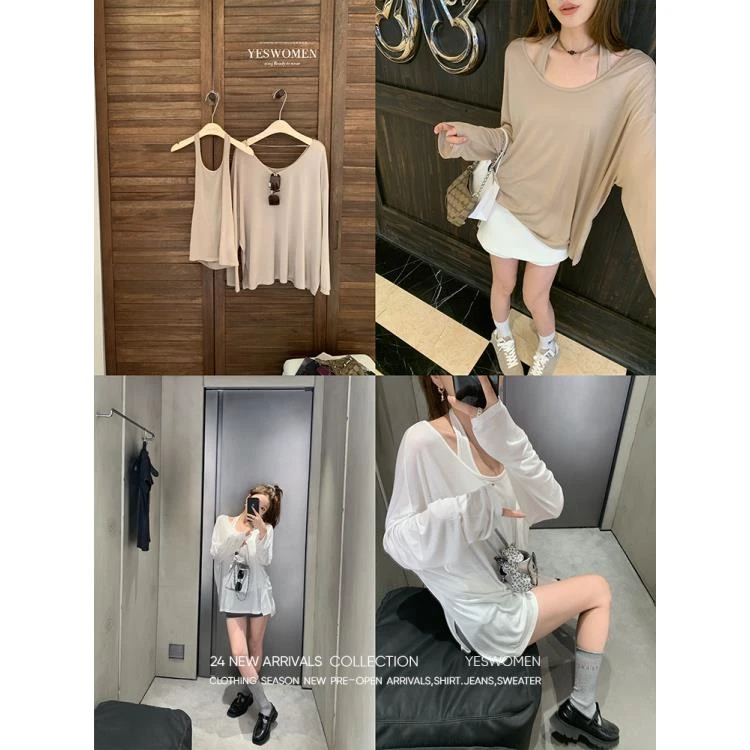 YESWOMEN挂脖防嗮组·纯欲纸片人 立剪结构半裙XYF7346F1157