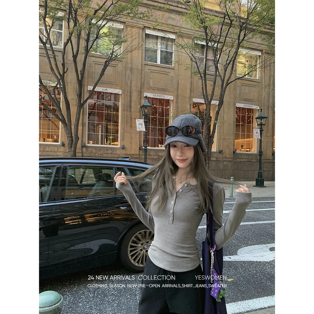 YESWOMEN德绒亨利衫·保暖发热親肤磨毛 收腰紧身XY72411B3367婷