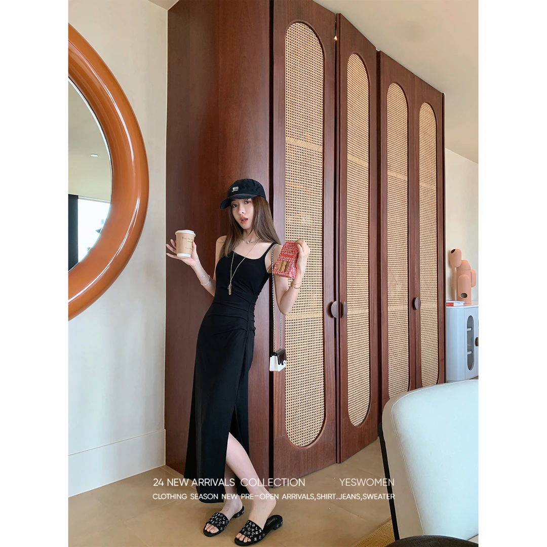 YESWOMEN 带Bra辣妹裙·不规则褶皱设计極简XY2343D3484