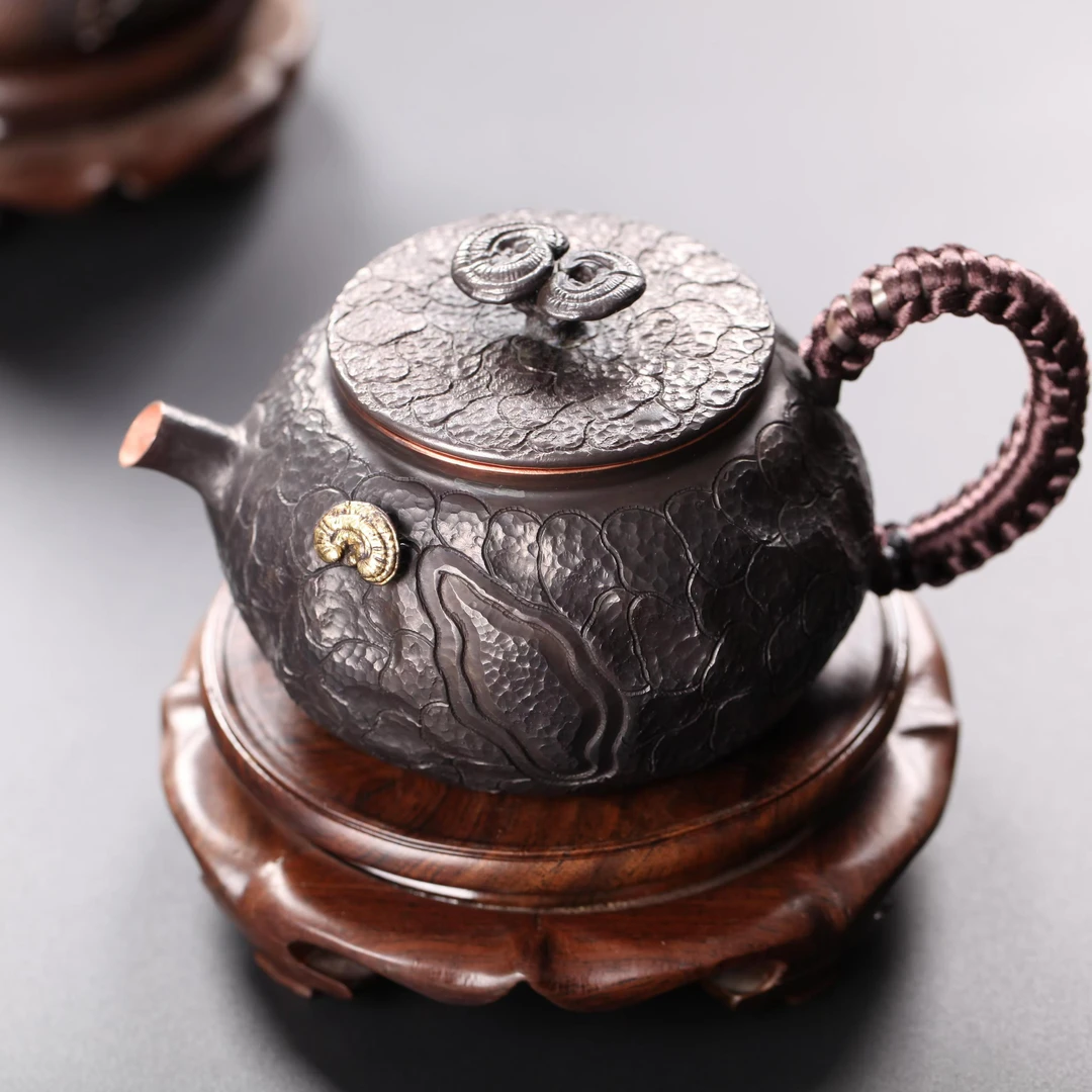 云南会泽手工制作纯紫铜一体壶300毫升
