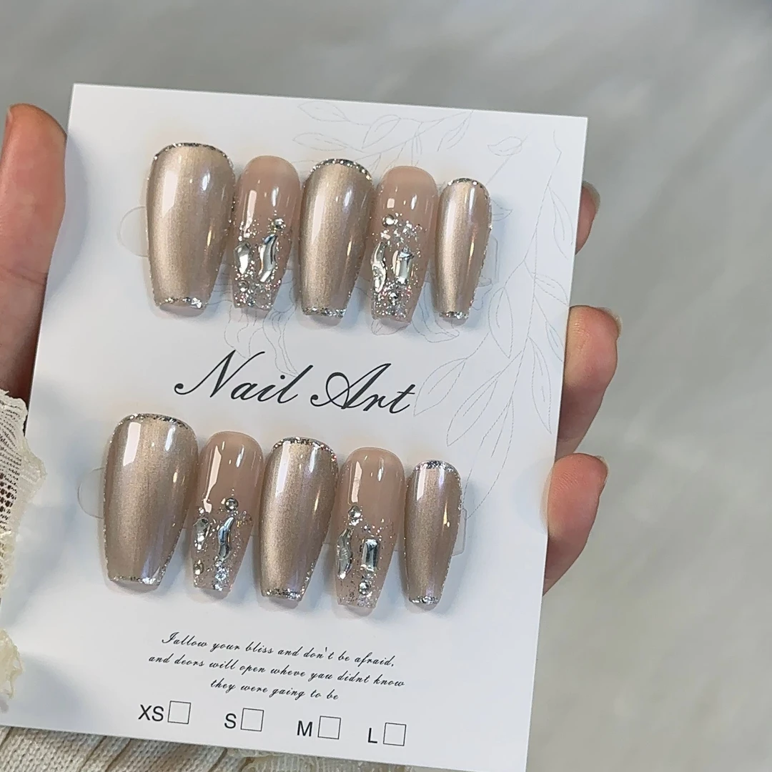 【气质大姐姐】秋冬显白猫眼气质纯手工穿戴甲