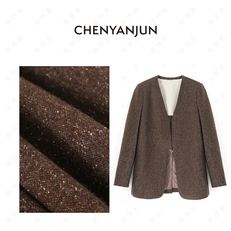 【荟老师严选】点子纱极简风无领西服外套 CYJ-WWO74-W287