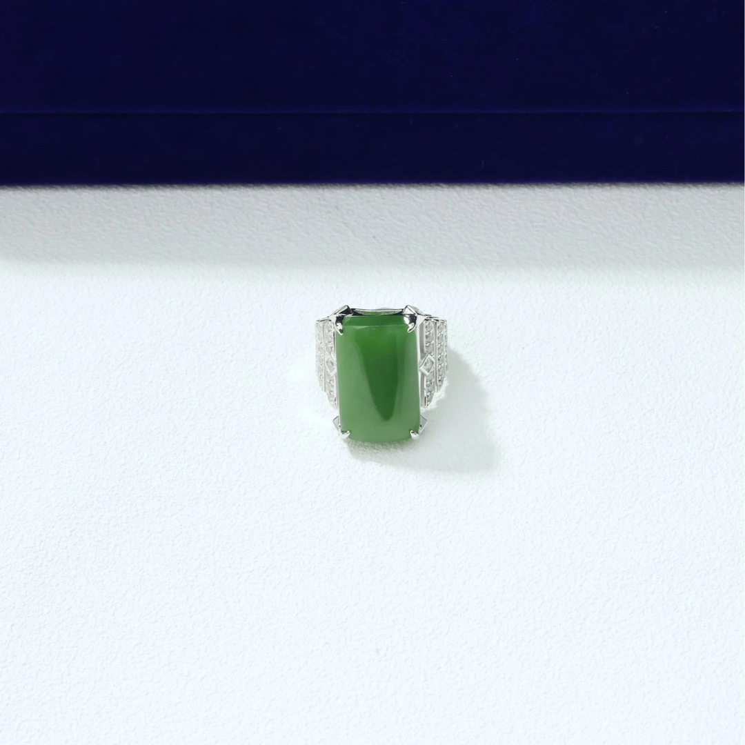 高品碧玉戒指男女同款（设计师高定款）/2-13-jz6（多样性发货）