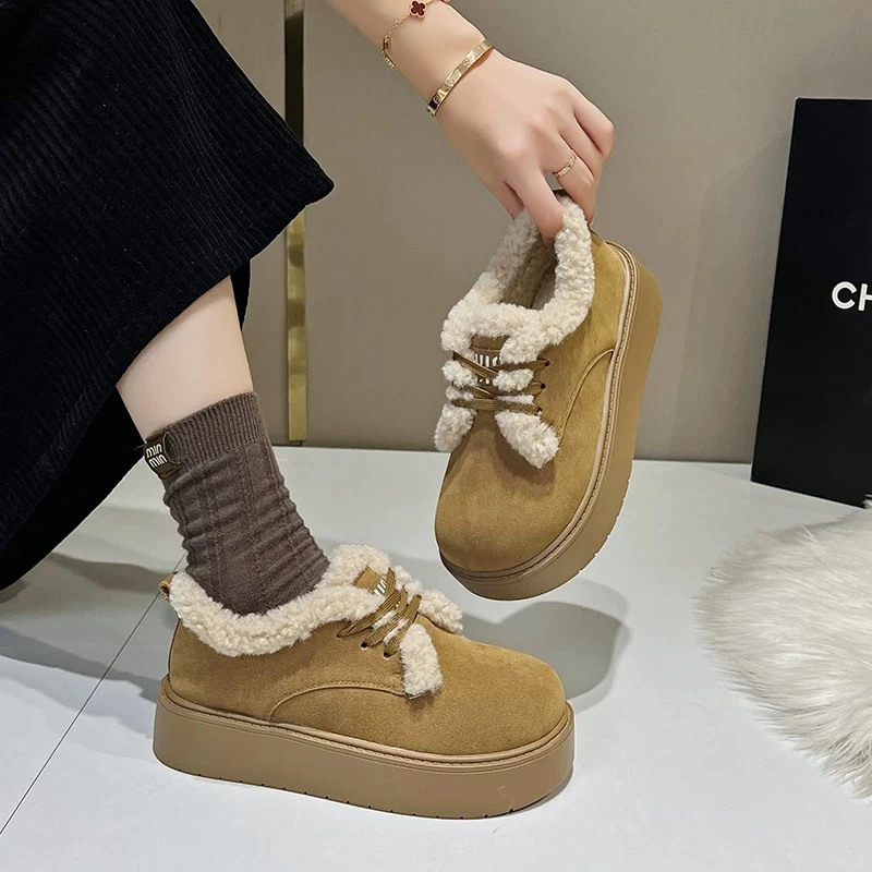 厚底勃肯鞋女冬季加绒保暖雪地靴防滑耐磨棉鞋888000