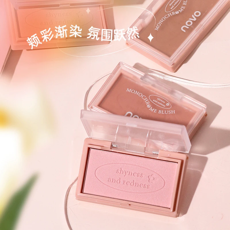 NOVO心动时光粉雾腮红素颜腮红膏提亮面中凹陷膨胀色纯欲氛围气色