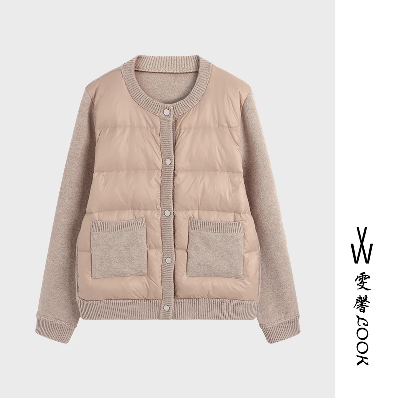 【王雯馨】“大约在冬季”LP  山绒 针织 拼接 轻盈保暖 羽绒服