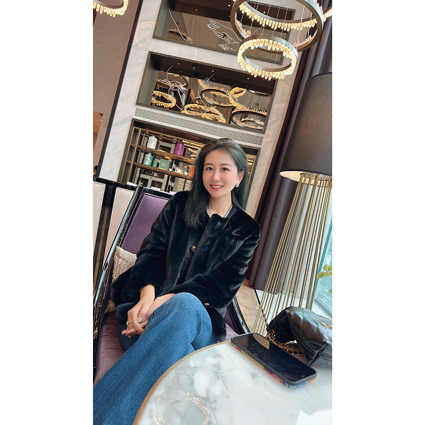 【王雯馨】“香蜜如霜”贵妇既视感~ 金扣 显瘦百搭 加厚款 秋冬外套