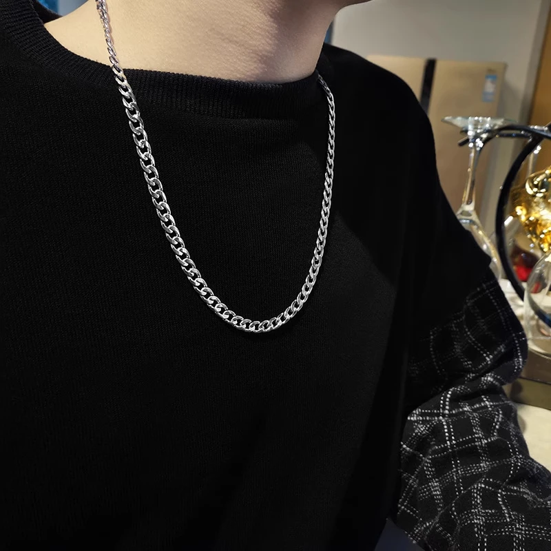 古巴bm链项链女痞帅男链子配饰潮嘻哈甜酷高级毛衣链潮