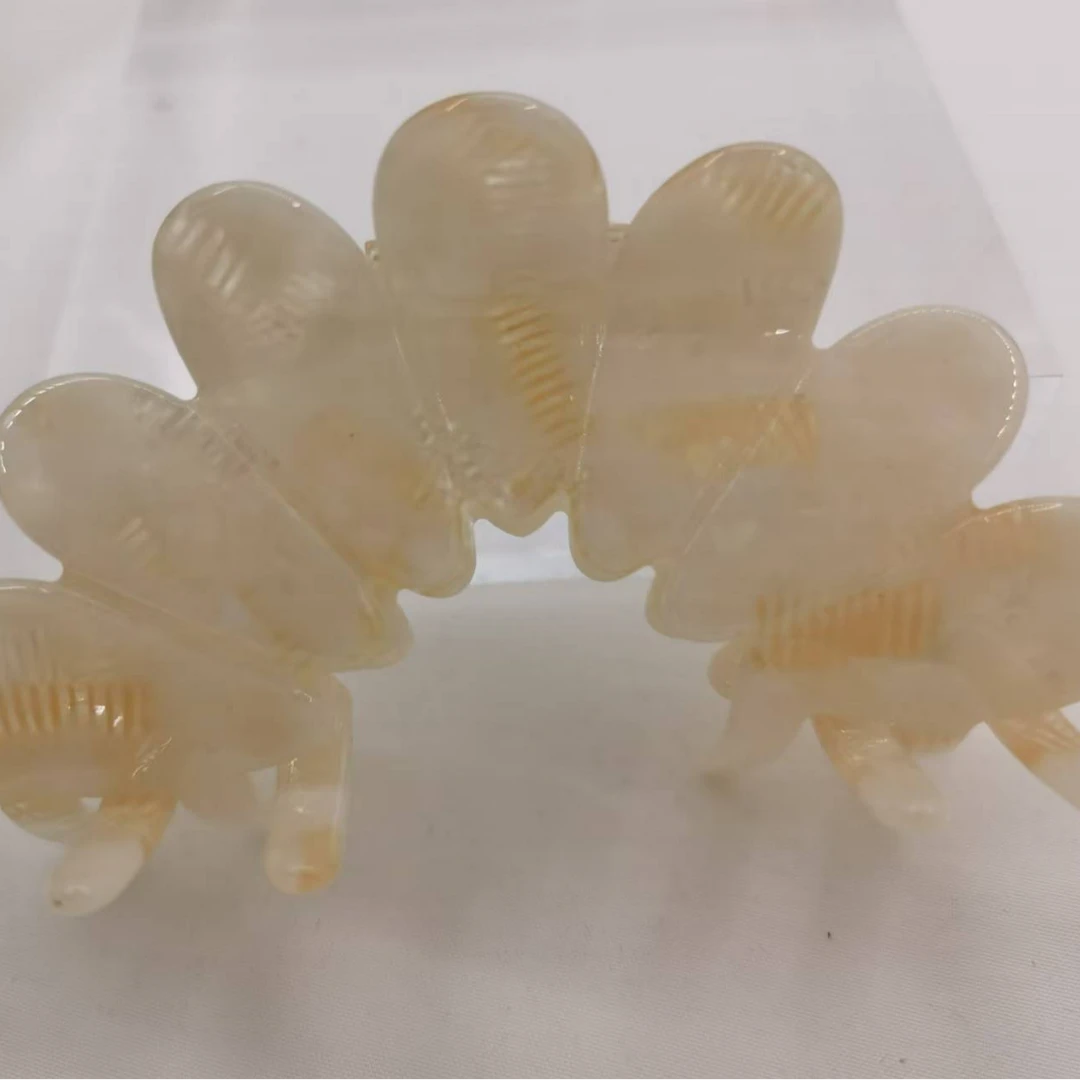 高级感醋酸花瓣发夹后脑勺盘发抓夹气质鲨鱼夹新款发卡头饰大抓夹