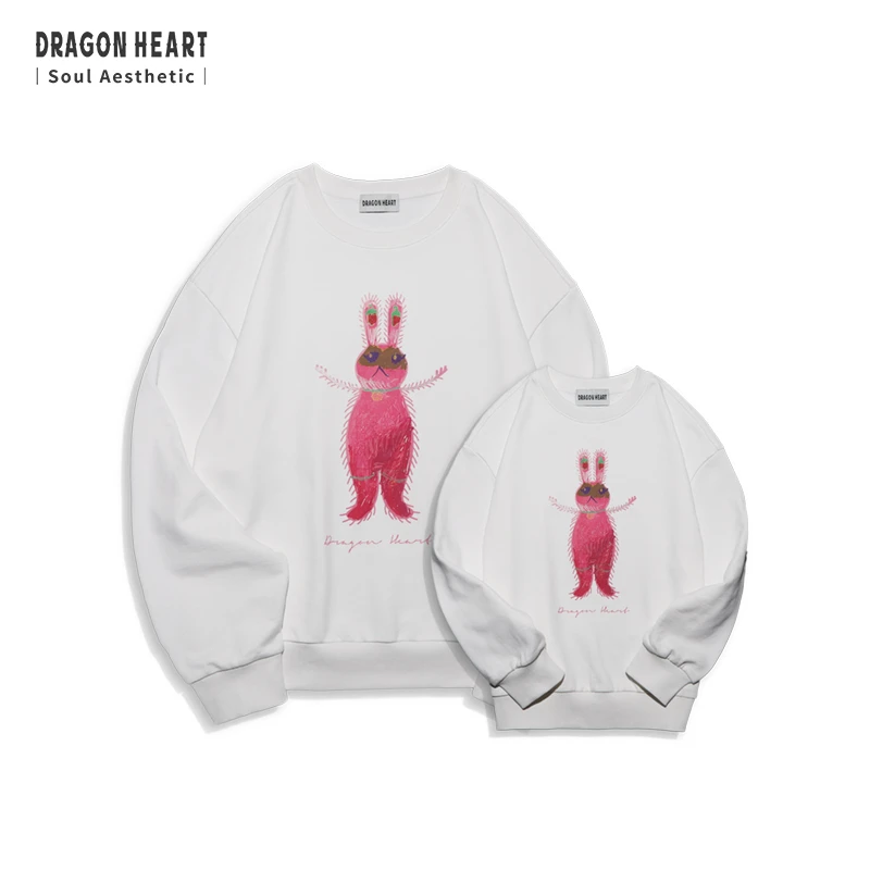 BUFF兔Pink·亲子卫衣套装限量潮奢DRAGONHEART IP系列男女同款
