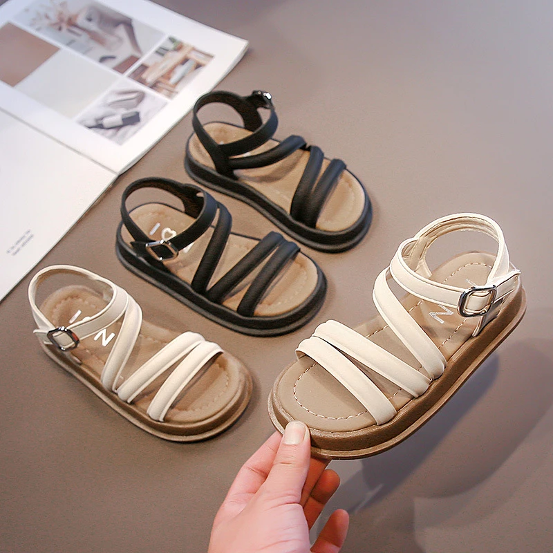 女童鞋子儿童罗马凉鞋时尚新款夏季夏款运动沙滩小女孩中大童软底